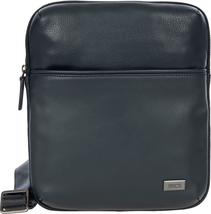 BRIC'S Schoudertas Tabletzak met laptopvak Torino Tracolla Navy Donkerblauw