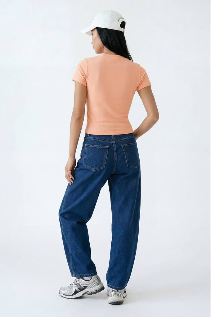 boohoo Dames Getailleerd Baby T-shirt | Perzik | Maat: 38