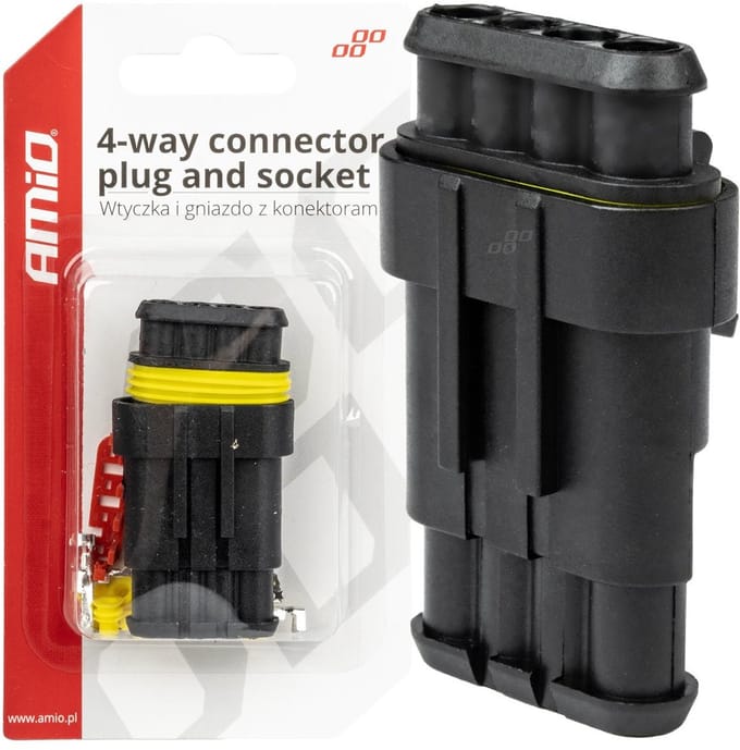 AMiO 4-Weg Connector Stekker & Stopcontact Set