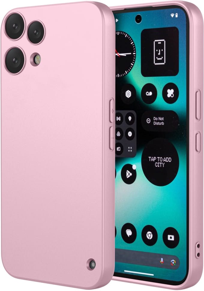 MobyDefend Hoesje - Geschikt voor Nothing Phone (3a) Lite - Matte Siliconen Backcover - Licht Roze