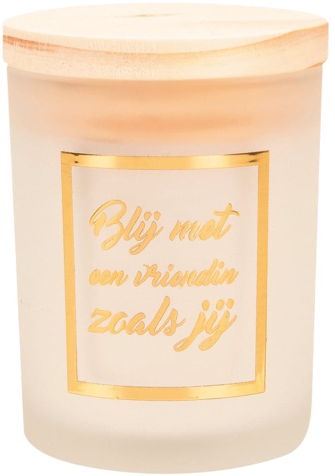 Paper Dreams Geurkaars klein goud/wit - Vriendin 8x6 cm