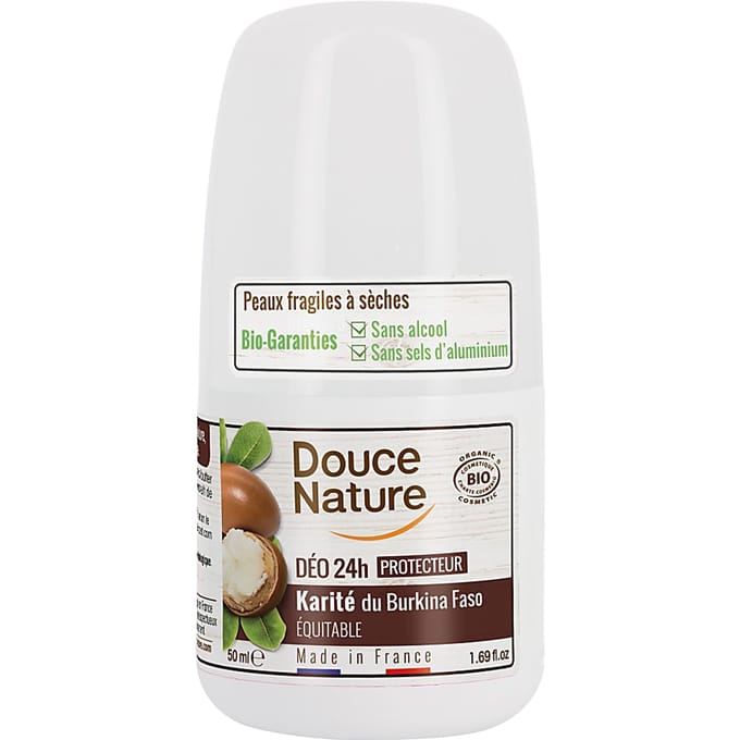 Douce Nature Deodorant roll on met karite sheabutter 24h bio 50 Milliliter