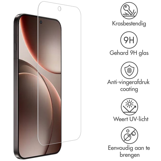 Accezz Screen Protector - Geschikt voor Oppo Find X9 - Gehard Glas Screenprotector
