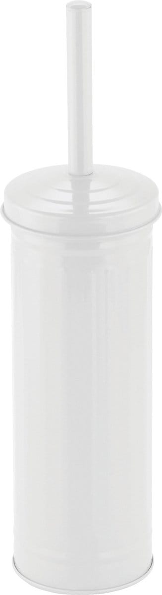 MSV Industrial Toilet/wc-borstel houder - metaal - wit - 38 cm