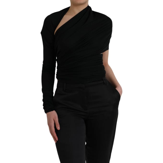 Dolce Gabbana Ms6454 Eén Schouder Drapeertop