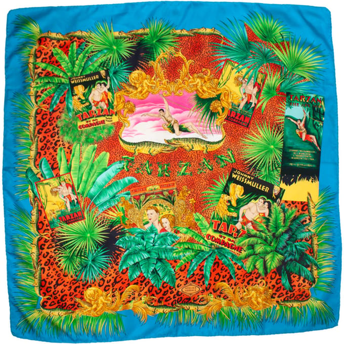 Atelier Versace Multicolored jungle Tarzan sjaal