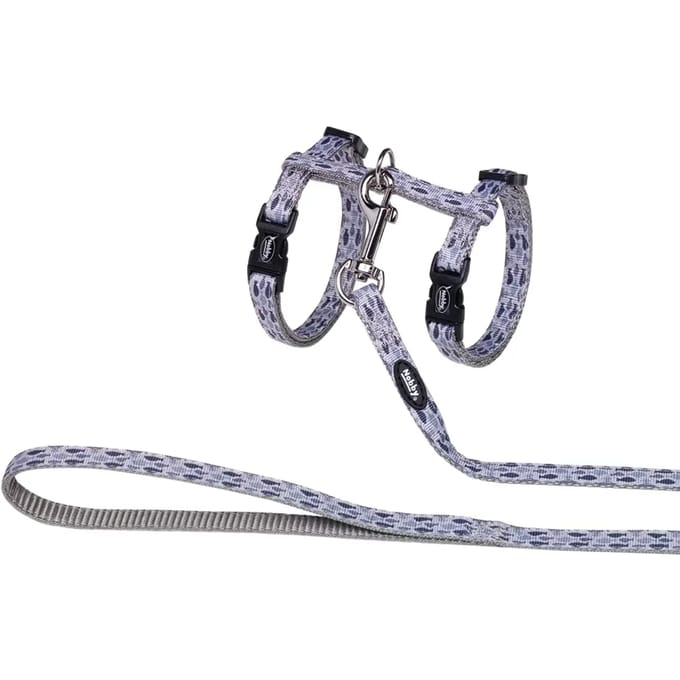Kattenriemen en -harnassen Nobby Pet Fish Grey