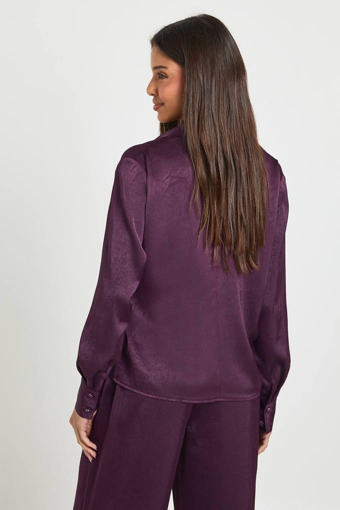 boohoo Dames Wikkel Voorkant Lange Mouw Top | Fig | Maat: 34