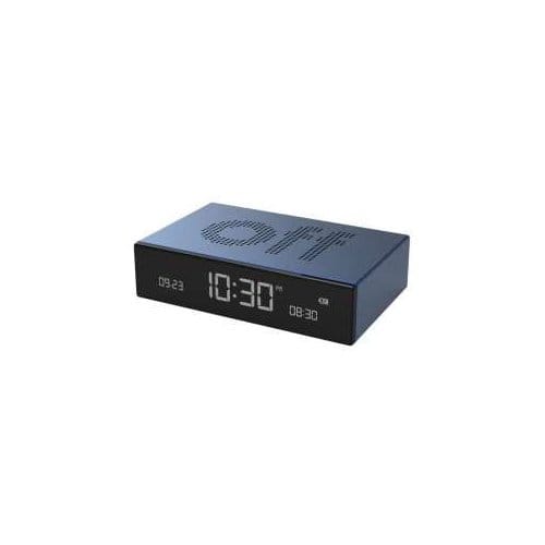 Lexon Premium Flip Wekker | Digitaal | Oplaadbaar |Blue