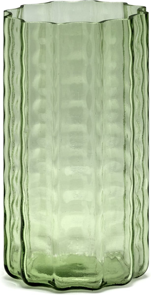Serax - Ruben Deriemaeker Waves - Vaas - Transparant/Groen - 12 Ø