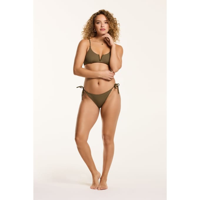 Shiwi Leah Bikini Set Cyprus Structure Forest Green Cyprus Größe: 34 | Bikinis Outlet | Damen | Grün