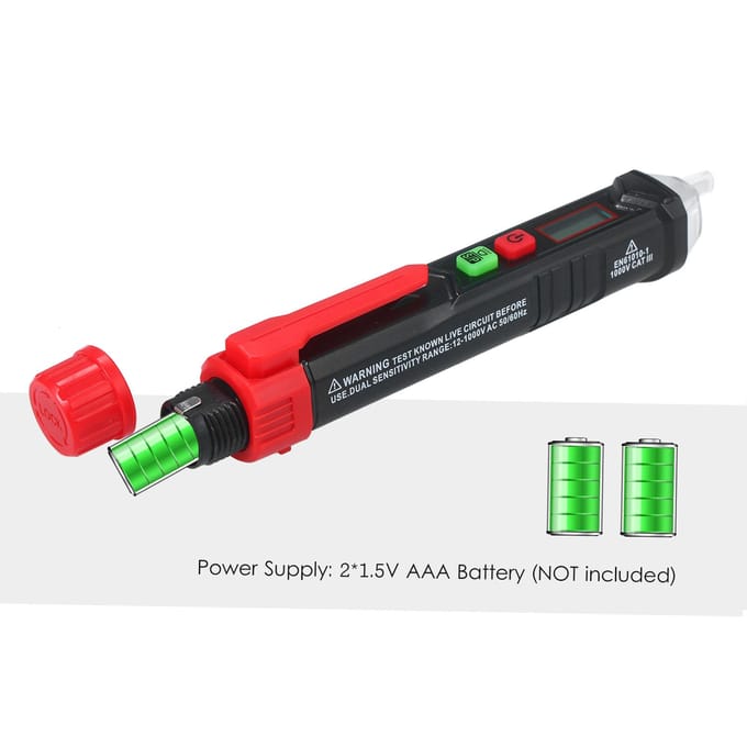 HABOTEST HT100P crayon sans Test LCD testeur de tension numérique détecteur de phase et de tension ca avec
