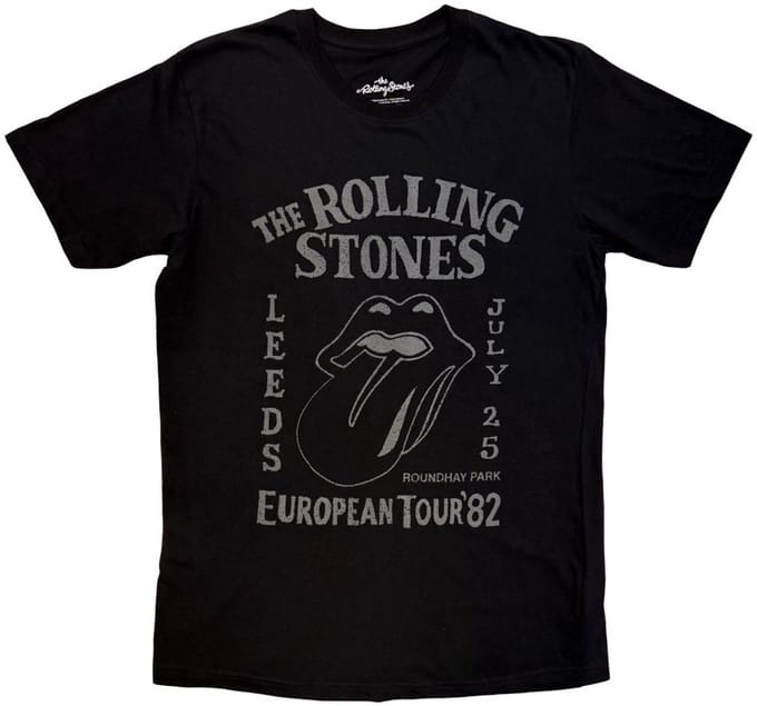 The Rolling Stones - European Tour '82 Heren Tshirt - M - Zwart