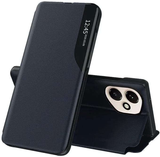 Hoesje geschikt voor HONOR 400 - Techsuit eFold Book Case - Donkerblauw
