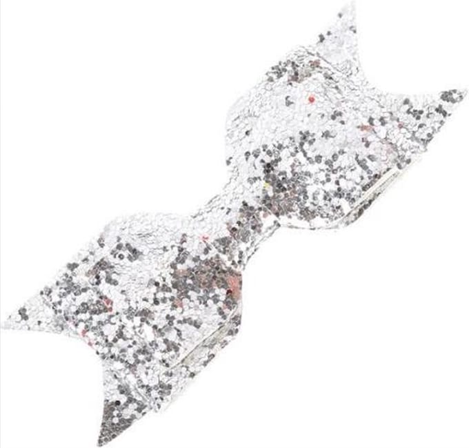 New Age Devi - Glitter Strik Haarclip - Medium - Zilver