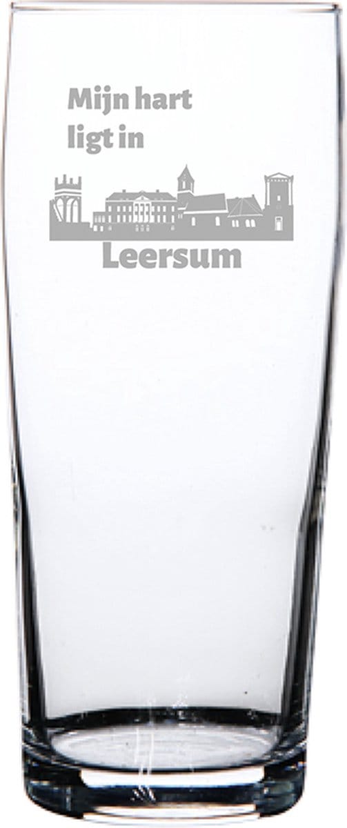 Gegraveerde bierfluitje 19cl Leersum