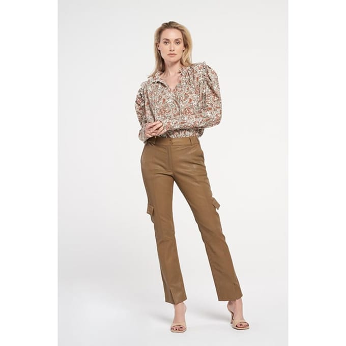 Ibana Peach Antique Gold Size: 34 | Leather Pants Outlet | Dames | Beige