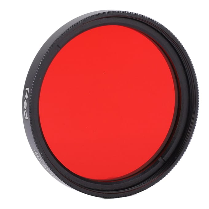 Camera Waterdicht Filter Volledig Rood Lensfilter Optisch Glas voor Nikon Camera Lens40.5mm 4.5mm / 1.59in red