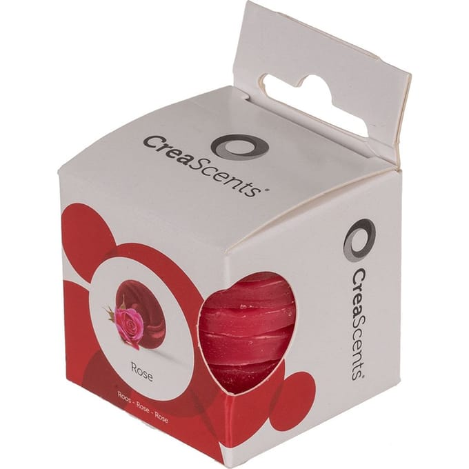 Geurwax melts voor branders, 6 schijfjes: Roos
