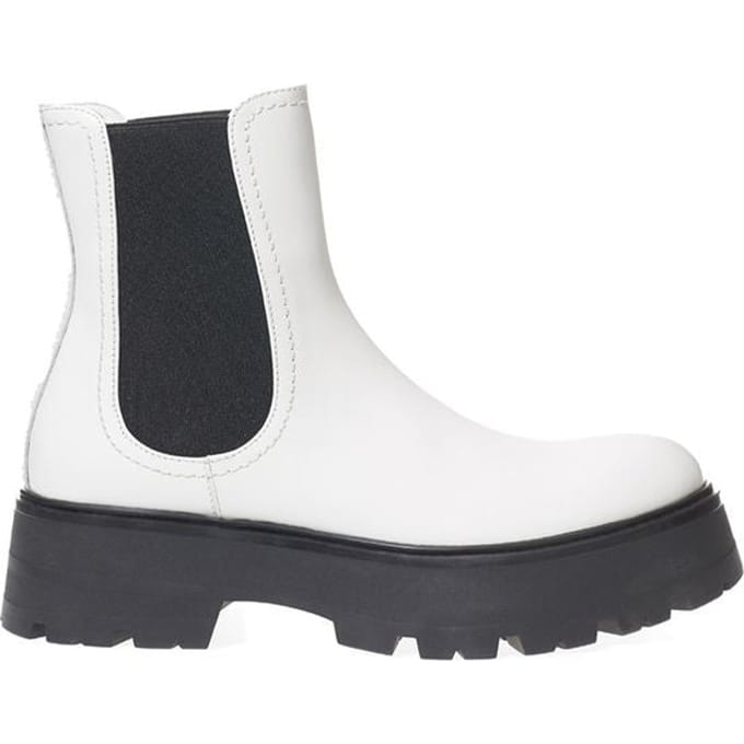 Alexander McQueen Zwarte En Witte Leren Chelsea Boots