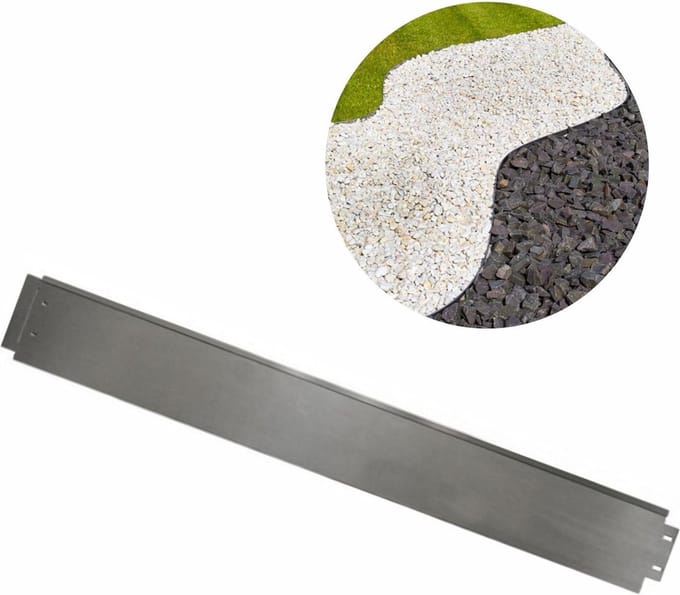 Borderrand metaal gegalvaniseerd 14cm x 100cm | Gazonrand | Kantopsluiting