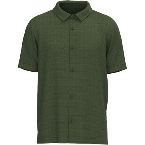 Fynch-Hatton Overhemd Solid Color Fine Texture Jacquard Resort Donker Khaki / male