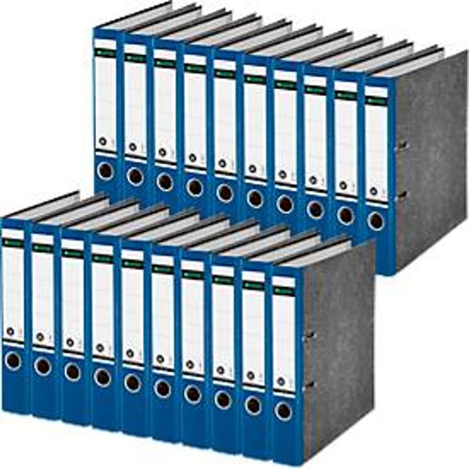 LEITZ® ordner 1050, A4, rugbreedte 52 mm, 20 stuks, blauw