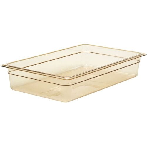 (6 stuks) CAMBRO H-PAN™ - Hittebestendige Gastronormbak 1/1 - Amber - Hoogte: 100mm