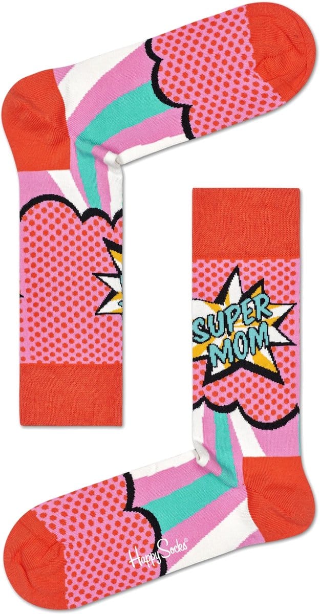 Happy Socks Super Mom Sock - unisex sokken - Unisex - Maat: 36 - 40