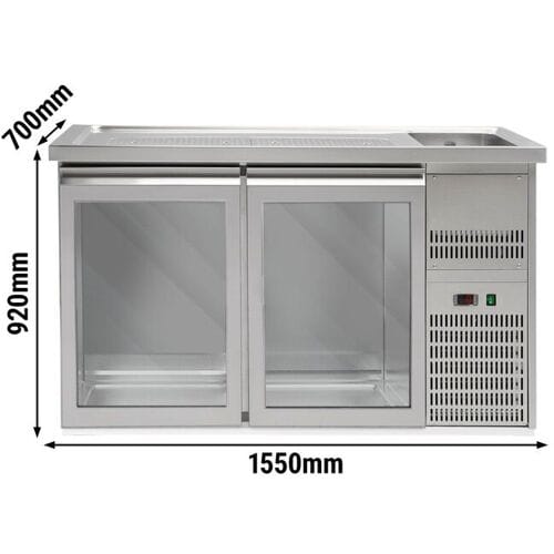 GGM Gastro Biertheke Premium PLUS - 1550x700mm - 2 Glastüren