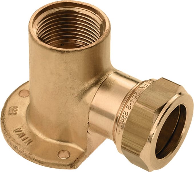 Bonfix Messing muurplaat 3/4 inch x 15mm binnendraad FRp