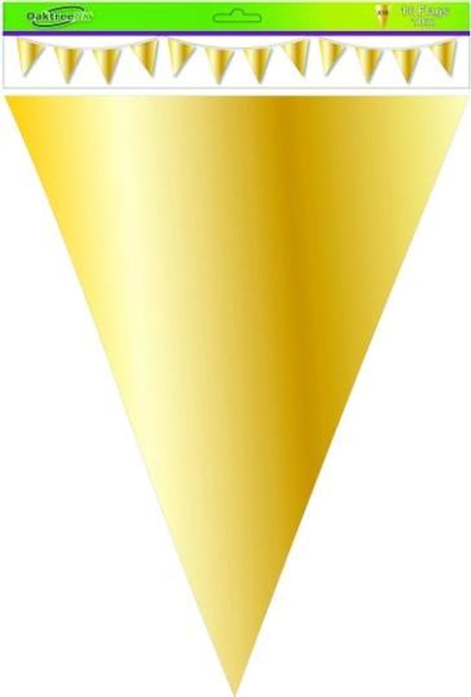 Oaktree - Mega Vlaggenlijn Goud 10 Mtr (4 meter)