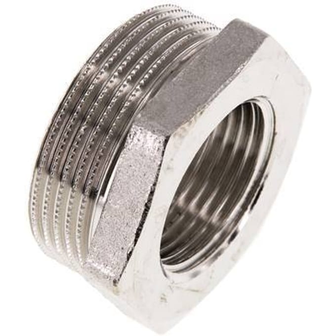 G 1'' x G 1 1/2'' F/M Vernikkeld Messing Verloopring 16 Bar - FL2S-FM-BN-100G-112G