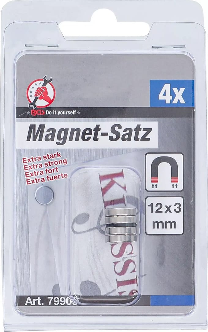 BGS Magneetset - extra sterk - Ø 12 mm - 4 delig