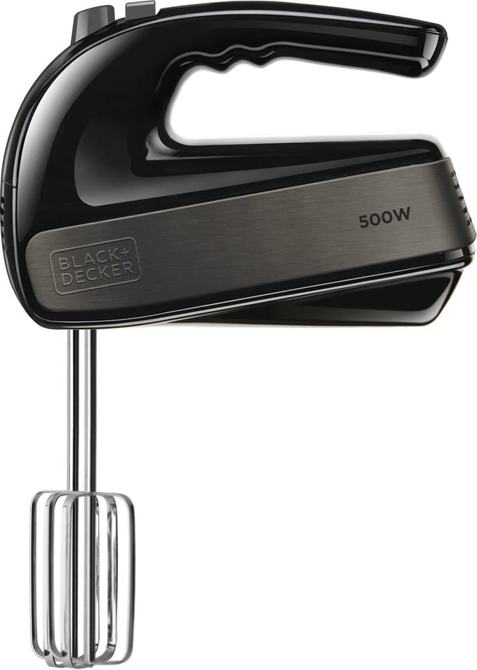 BLACK+DECKER handmixer - 2 gardes + 2 deeghaken - 5 snelheden + turbofunctie