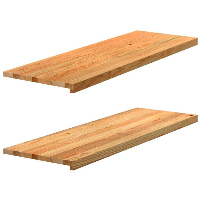 vidaXL - Vensterbanken - 2 - st - 120x40x2 - cm - massief - eikenhout - lichtbruin