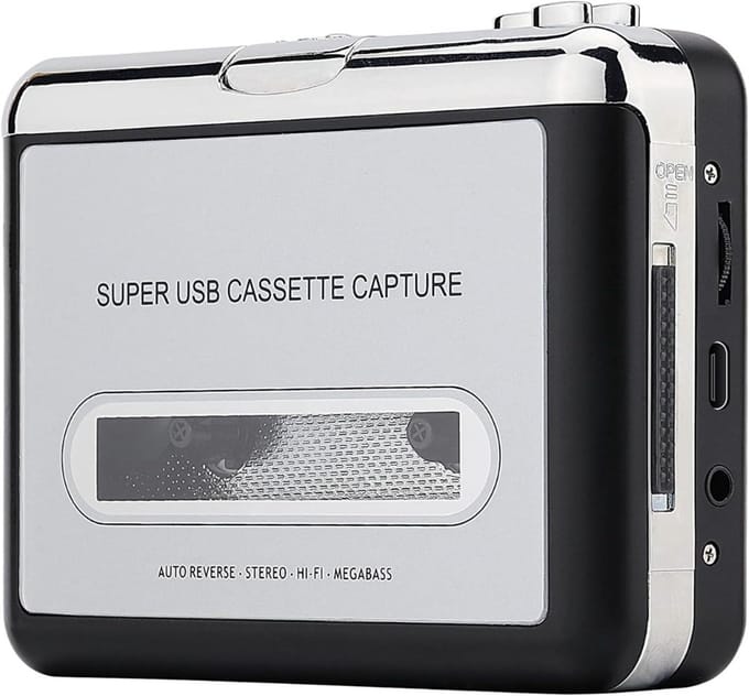 MRKK® Cassette Speler - Walkman - Zilver met zwart
