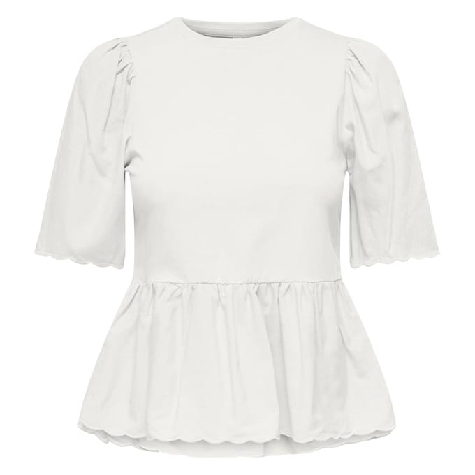 Only Veronika Life SS Mix Peplum Shirt Dames - Maat M