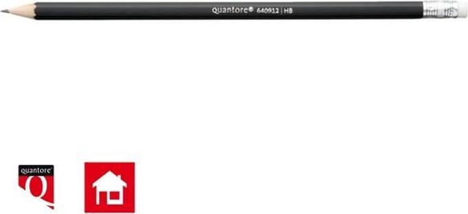 Potlood Quantore met gum HB 12 stuks