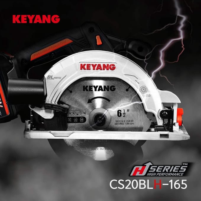 Keyang CS20BLH-165 Accu Handcirkelzaag - 18V (20V max) - 2x5.0Ah