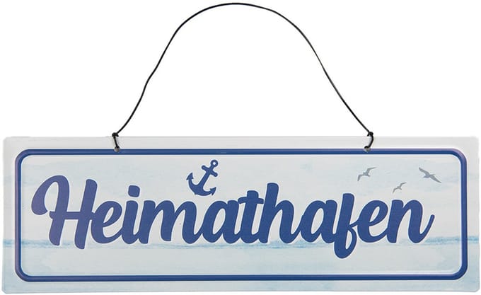 Clayre & Eef Tekstbord 30x10 cm Wit Metaal