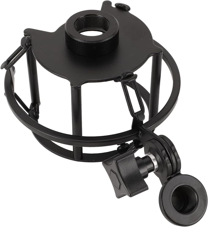 Microfoon Shockmount - Microfoonhouder - Studio Opnames - Zinklegering Constructie - 21 Mm Interface - Zwart