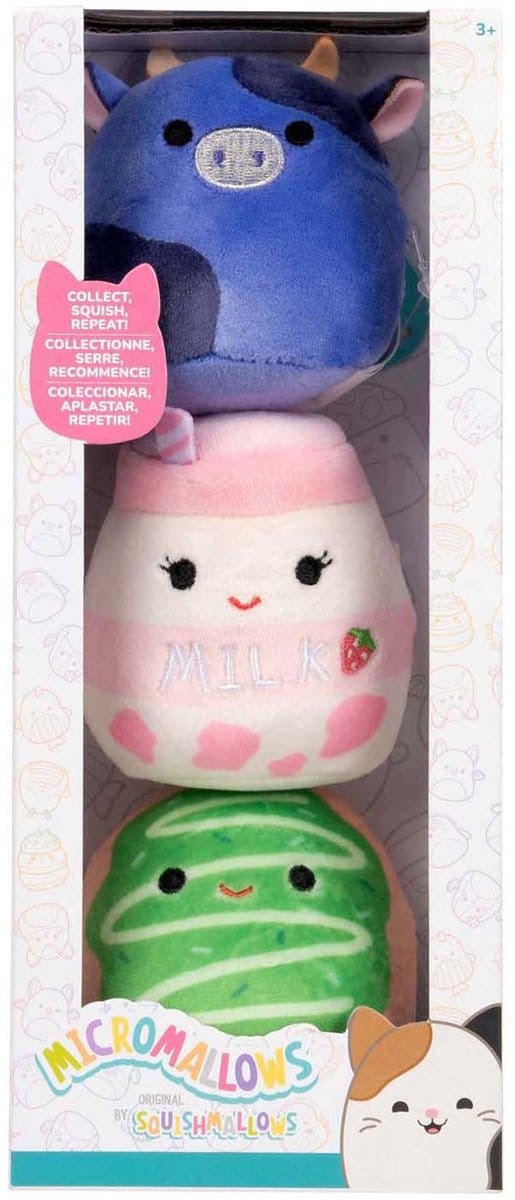 Squishmallows Micromallows 3-Pack Ingred, Amelie, Daisuke Poppetjes en figuren
