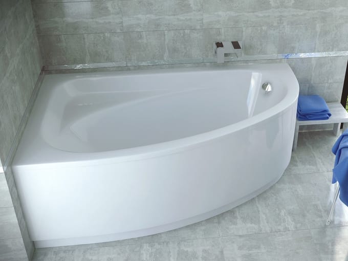 Badland CORNEA hoekbad 150 x 100 cm links wit