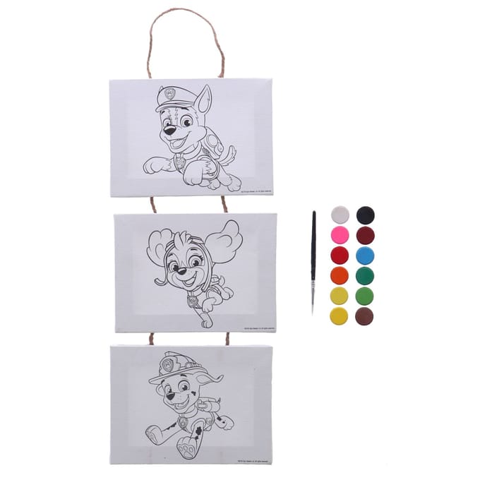 Paw Patrol 3 Mini Canvas Schilderijen Aan Touw
