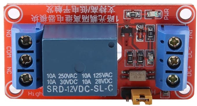 Dailygoody - 12V/24V Electromechanical Relay Optocoupling Module - Enkelkanaals Hoog/Laag Trigger - Betrouwbaar en Efficiënt - Geschikt voor Elektroni