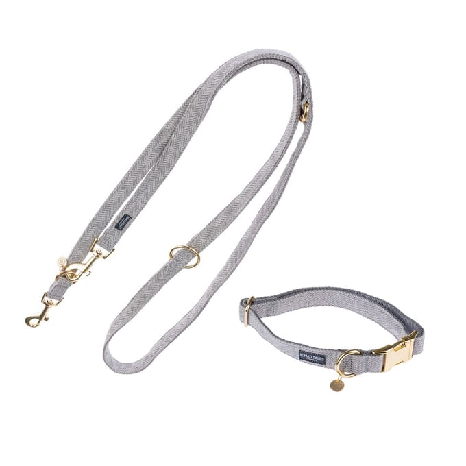 Nomad Tales Calma Hondenriem, stone - 200 cm lang, 20 mm breed