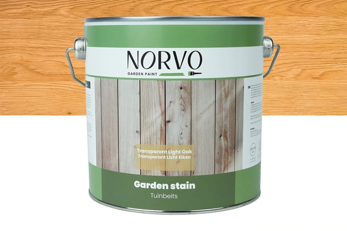 Wovar Norvo | Tuinbeits Transparant Licht Eiken | 2,5L Zijdeglans