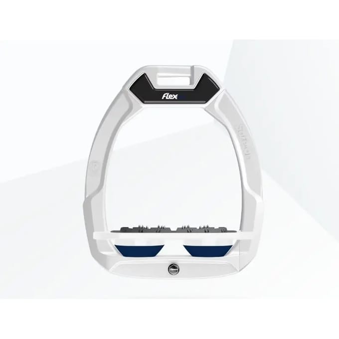 Veiligheidsbeugels Paardrijden Plat Ultra Grip Wit/Wit/Marine Flex-On Safe-On