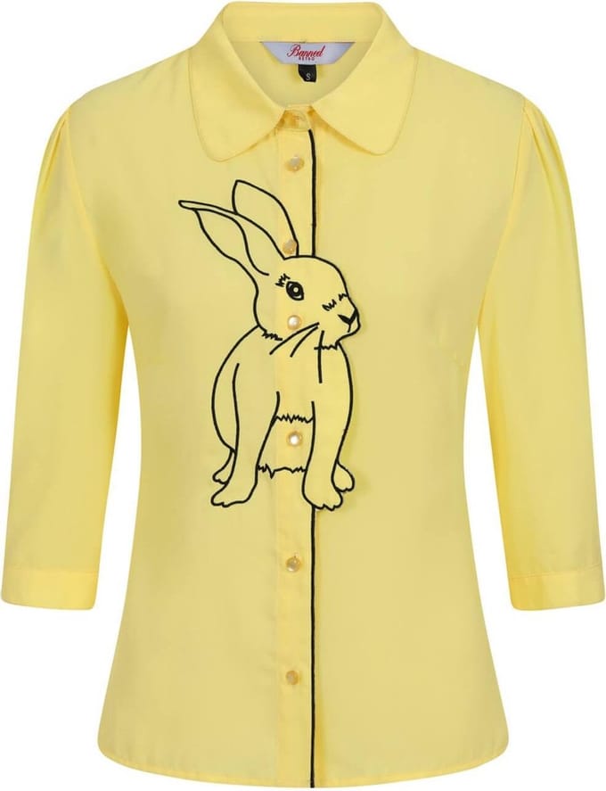 Dancing Days - BUNNY HOP Blouse - S - Geel